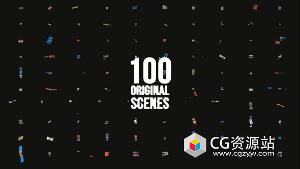 AE模板-100款4k现代时尚动感字幕标题MG动画Dynamic Typography Pack [100 Titles] 4K 60 FPS