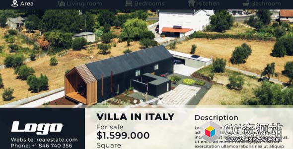 AE模板-宾馆房地产促销楼房装修包装展示 Real Estate Promo