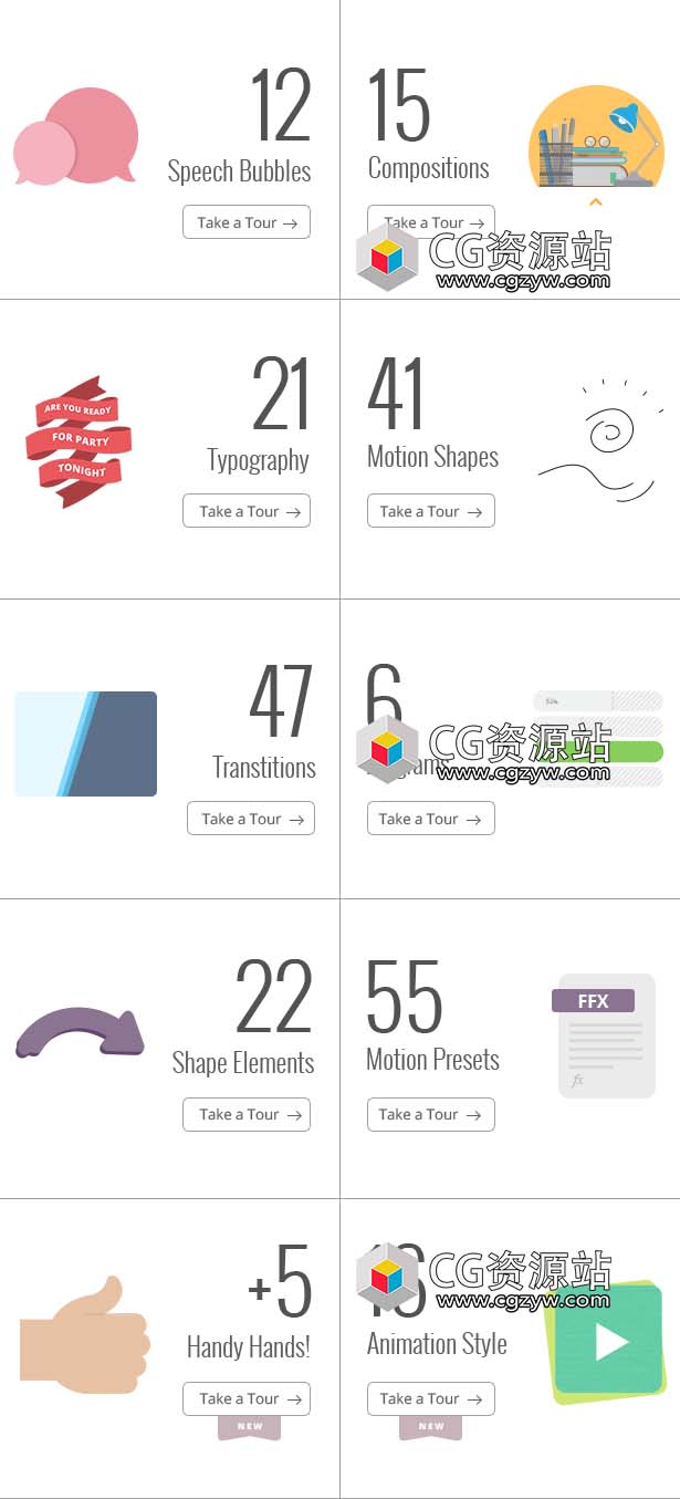 AE模板-二维男女儿童卡通人物角色场景MG动画元素包V3.6.3-图片2