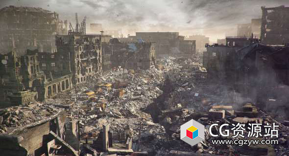 倒塌楼房废墟MAX模型Evermotion – Archmodels vol.165-图片1