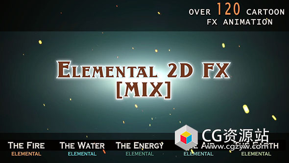 AE模板-120组动漫卡通二维Flash风格MG动画元素工具包