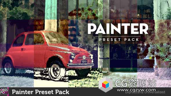 AE预设-油画水彩画风格画家预设包Painter Preset Pack