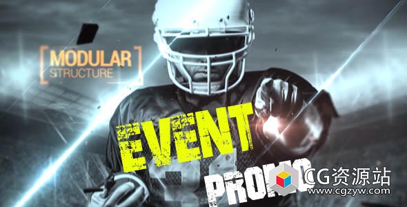 AE模板-动态体育宣传片视频包装开场 Event Promo