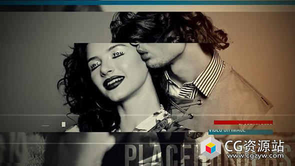 AE模板-图形遮罩宣传片头图片视频开场 Media Opener