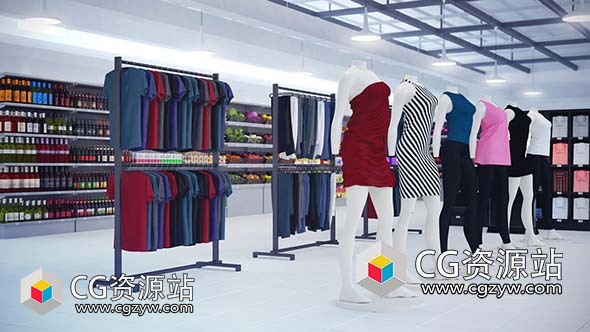26个超市设备高多边形三维模型集合(C4D/MAX/FBX/OBJ格式)CGAxis Models Volume 70 Supermarket IV