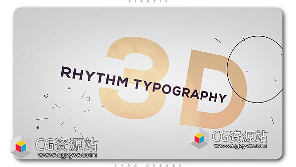 AE模板-三维字幕标题节奏动感介绍展示 3D Rhythm Typography