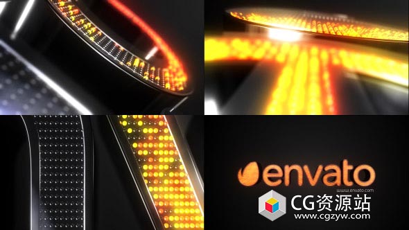 AE模板-E3D霓虹球形元素Logo动画 Neon Spheres Element 3D Opener