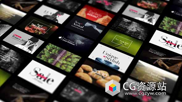 AE模板-16组企业标题文字排版动画 Titles