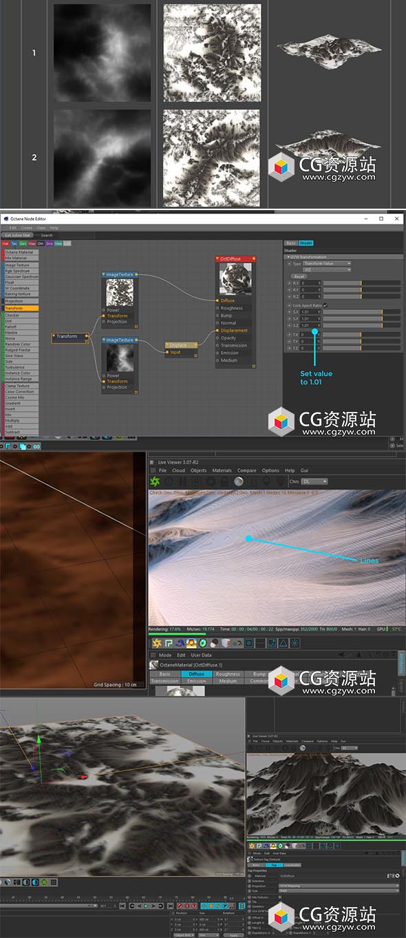 C4D Octane render景观图4K贴图纹理Cinema 4D-图片2