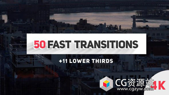 AE模板-色彩过渡图形切割视频快速转换转场 Fast Transitions