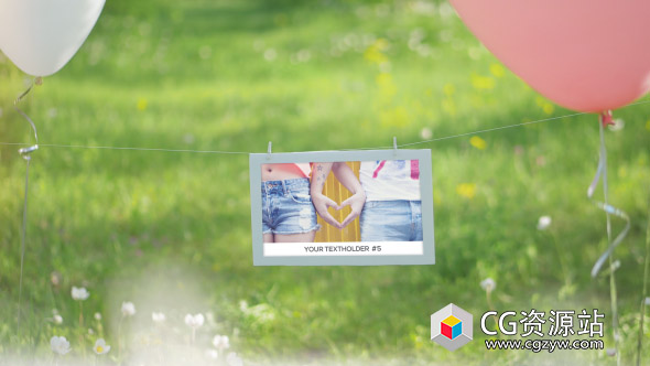 AE模板-照片库周年纪念生日悬挂相册照片展示 Photo Gallery – Our Happy Day