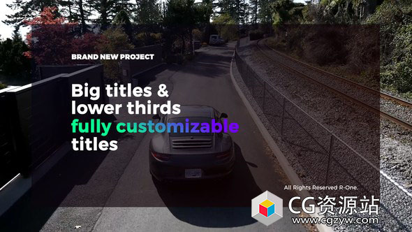 AE模板-简洁大标题字幕栏目宣传文字动画包装Big Titles & Lower Thirds