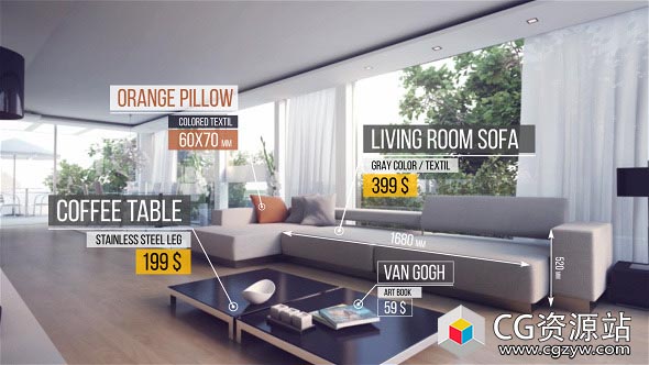 AE模板-33款高科技呼叫指示线信息展示文字标题动画V1.2-图片1