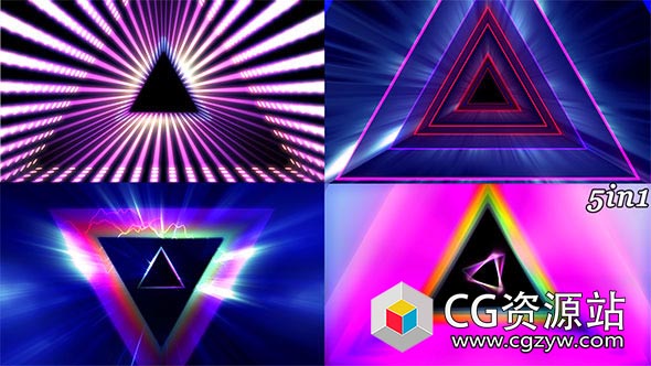 棱镜射线隧道大屏幕舞台视频素材 Prism Rays