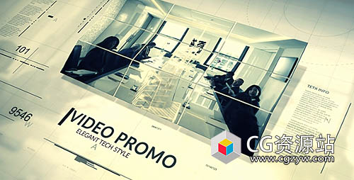 AE模板-高科技风格企业宣传片包装片头Tech Style Promo