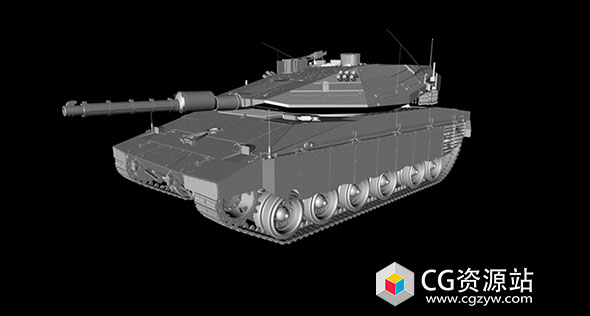 C4D/FBX/OBJ/MAX高精度坦克3D模型