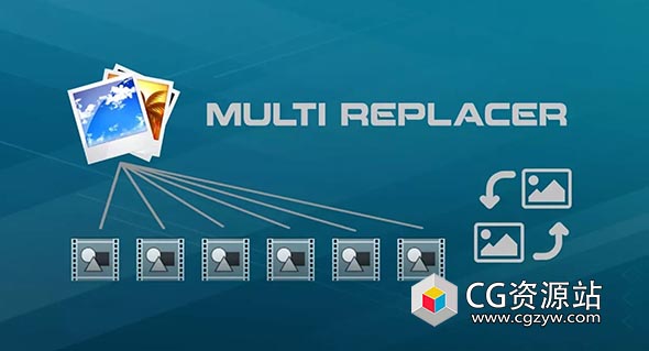 AE模板图片批量替换脚本 Aescripts Multi Replacer V1.1 + 视频教程