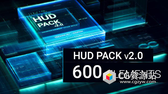 AE模板-600组高科技UI全息信息HUD图表界面元素动画