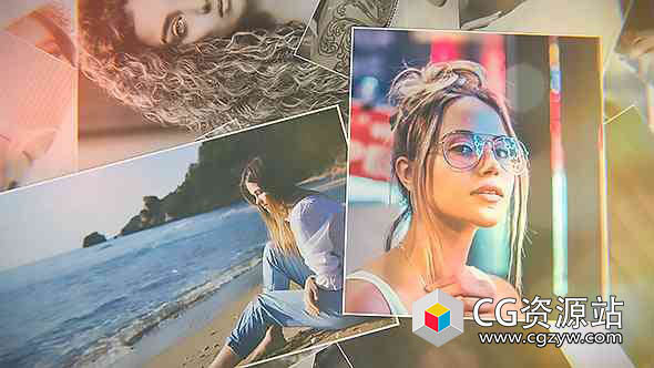 AE模板-照片幻灯片纪念日生日家庭画廊婚礼动画Photo Slideshow