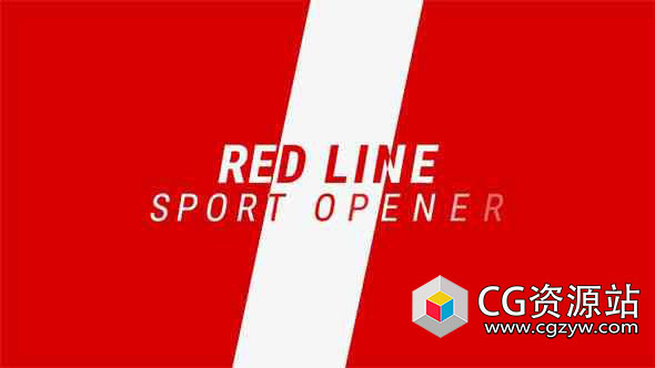 AE模板-动感现代体育运动动画宣传red-line-sport-promo