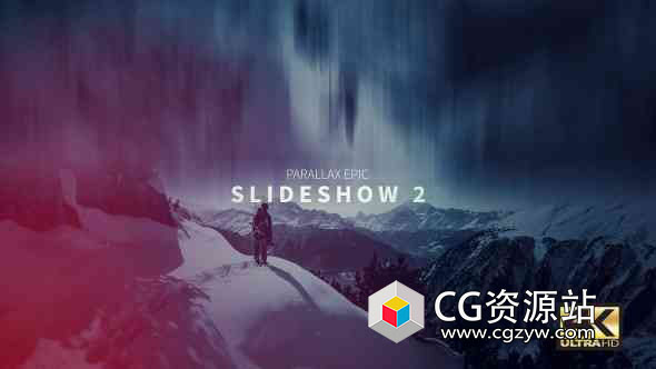 AE模板-4K分辨率视差史诗幻灯片Parallax Epic Slideshow II