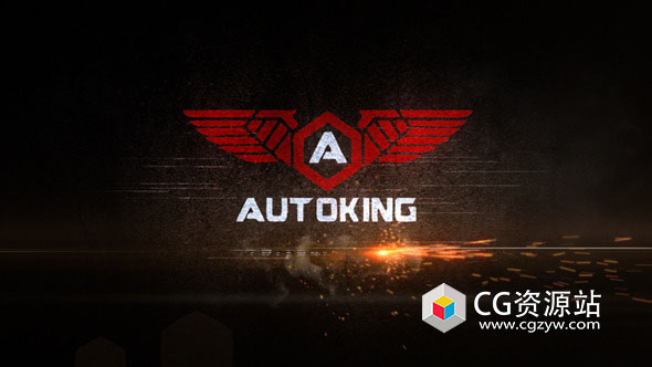 AE模板-速度感汽车标志文字Logo动画 Speed Logo Reveal