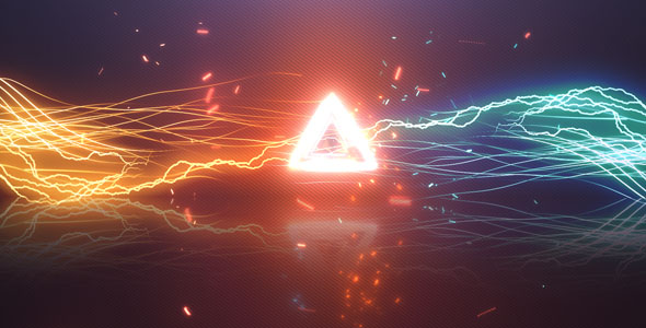 AE模板-动态能量线条碰撞Logo动画 Energy Centre