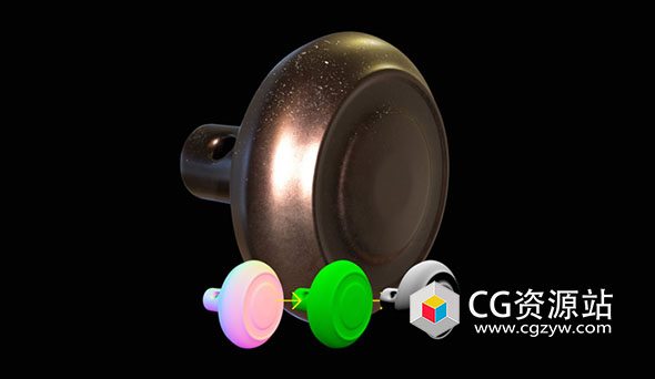 Arnold实用程序着色器添加灰尘和油漆斑点C4D教程