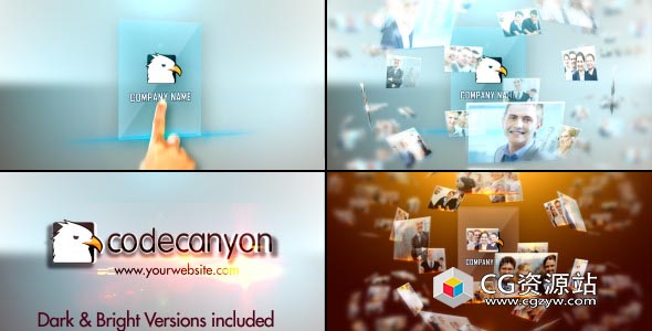 AE模板-触摸屏高科技标志logo动画Hi Tech Logo Opener