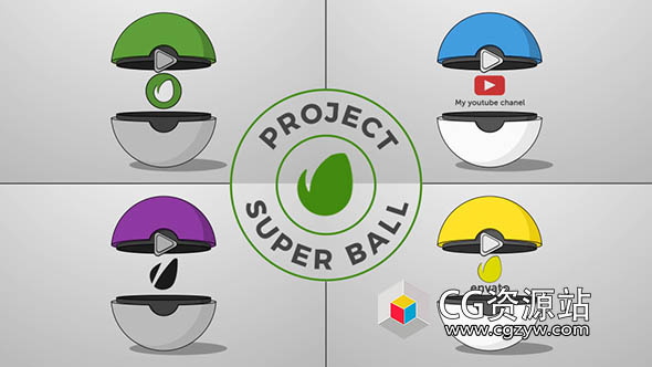 AE模板-超级球标志logo开场Super Ball Logo