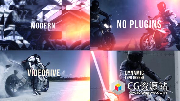 AE模板 动感字幕标题排版动画包 Dynamic Typo Opener