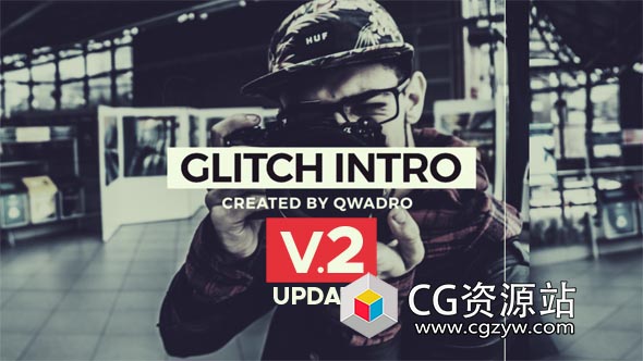 AE模板-现代公司宣传故障毛刺特效片头Modern Glitch Intro