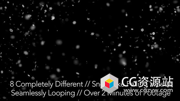 真实雪花飘动下雪视频素材 Snow Falling