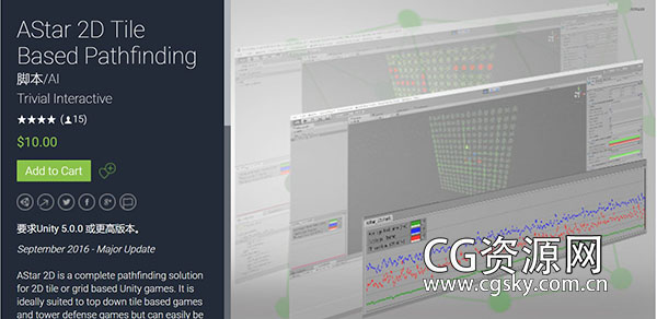 Unity瓦片和塔防游戏工具AStar 2D Tile Based Pathfinding v1.2.1