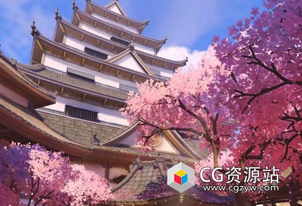 Unity游戏场景守望先锋-花村 场景模型（U3D FBX 格式文件）-图片1