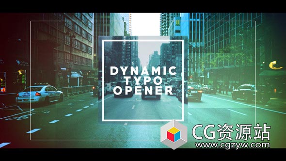 AE模板-时尚城市宣传文字标题片头 Dynamic Typo Opener