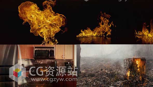 视频素材-234组4K实拍火焰燃烧高清特效合成素材