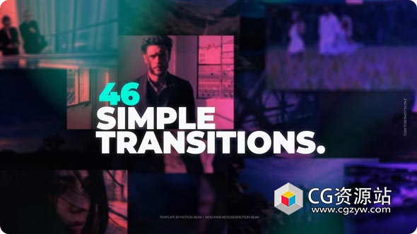 AE模板-46组过渡遮罩图形动画转场 Transitions