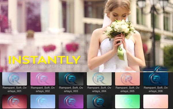 FCPX插件-40组唯美柔和漏光小清新光效叠加预设