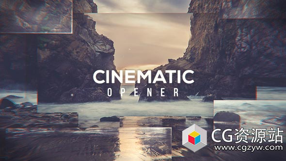 AE模板-大气电影开场图形遮罩视差片头 Cinematic Opener