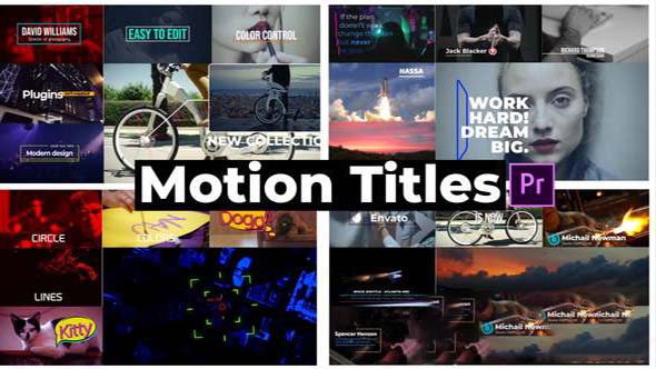 Premiere预设-32组文字标题字幕条动画预设 Motion Titles