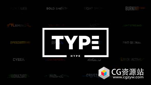 AE模板-文字标题动态排版特效动画 TypeHype – Titles Animation Motion Typography Text