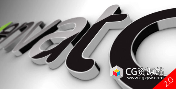 AE模板-黑色3D标志Logo文字动画 Black Classic 3D Logo V2