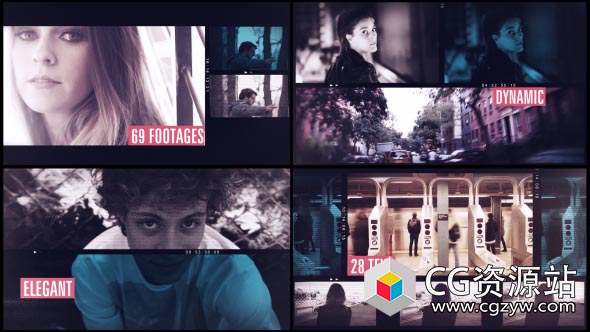 AE模板-时尚城市宣传视差视频幻灯片 Parallax Video Slide