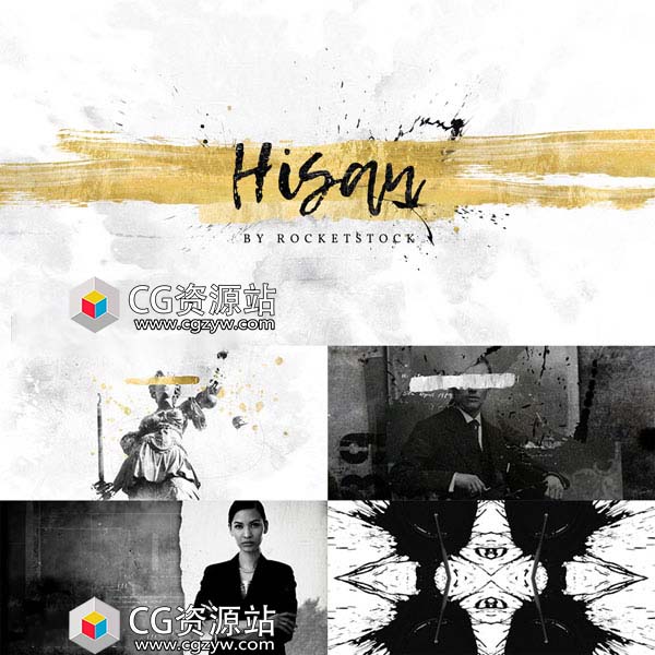 视频素材-56组4K分辨率水墨滴落泼洒转场+使用教程