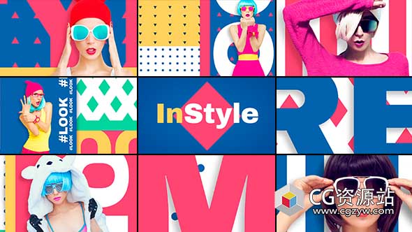 AE模板-时尚秀多彩视频栏目包装片头 In Style Fashion Show Package