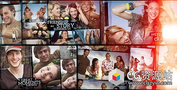 AE模板-时尚快速节奏感图片视频开场 Upbeat