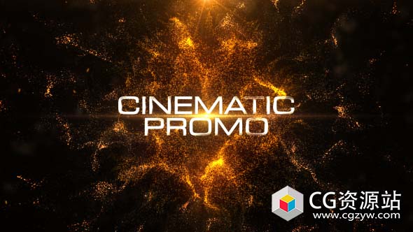 AE模板-大气电影预告片粒子文字图片标题片头 Cinematic Promo