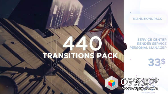 AE模板-440组图形遮罩包装视频转场幻灯片工具包-图片1