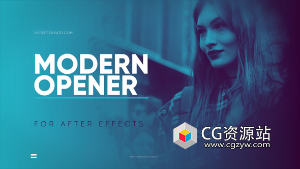 AE模板-现代时尚视频包装片头 Modern Opener